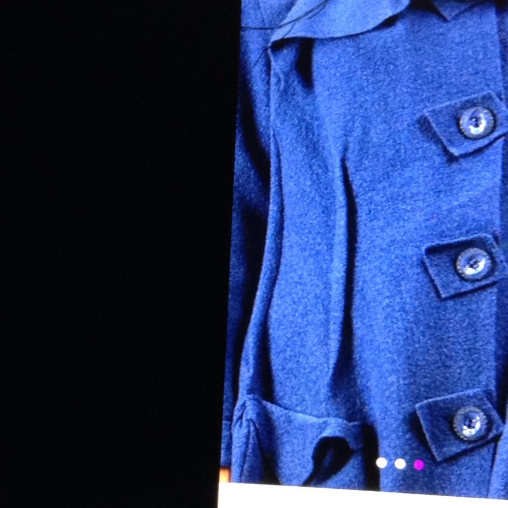 EVA TRALALA ELECTRIC BLUE WOOL COAT - Picture 4 of 8